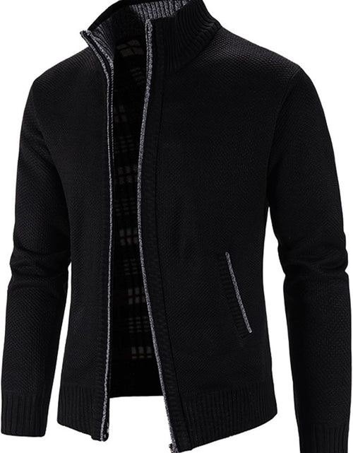 Load image into Gallery viewer, Men'S Casual Slim Full Zip Thick Knitted Cardigan Sweaters with Pockets

