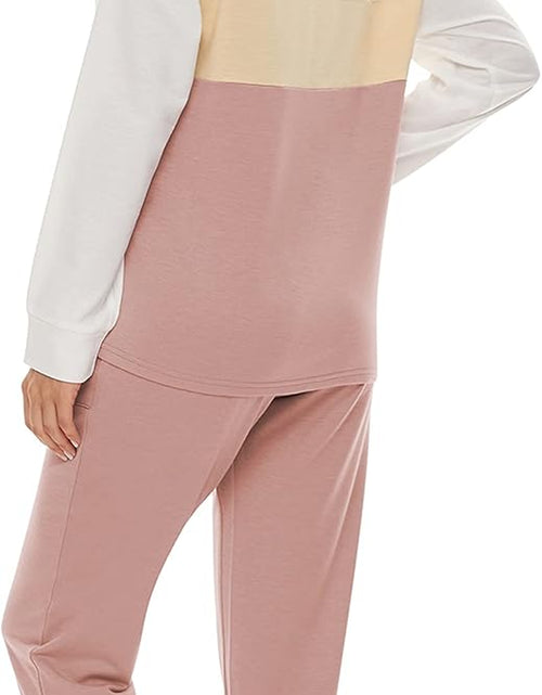 Load image into Gallery viewer, Two Piece Outfits for Women,Long Sleeve Crewneck Pullover Tops and Pants Sweatsuits Lounge Set with Pockets
