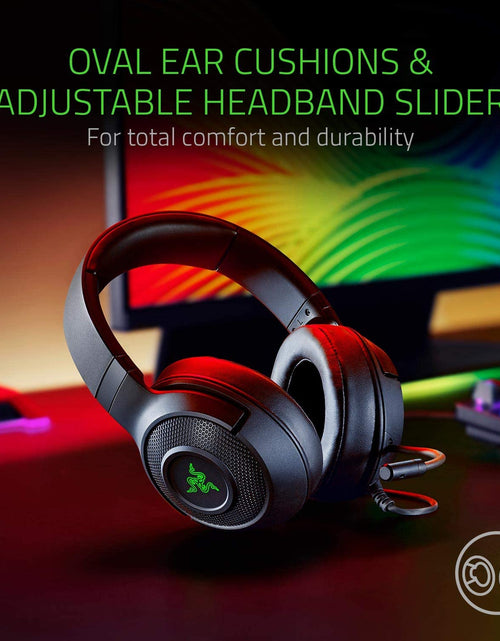 Load image into Gallery viewer, Kraken X USB Ultralight Gaming Headset: 7.1 Surround Sound - Lightweight Frame - Green Logo Lighting - Integrated Audio Controls - Bendable Cardioid Microphone - for PC - Classic Black
