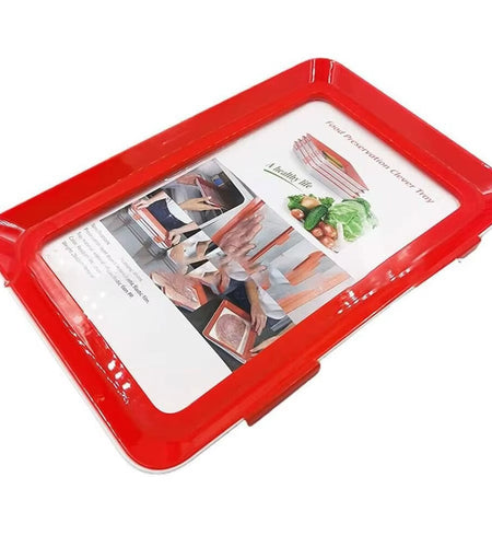 Reusable Food Preservation Tray Stackable Creative Meal Prep Containers 30*21Cm Bpa-Free Plastic Fresh Storage Container