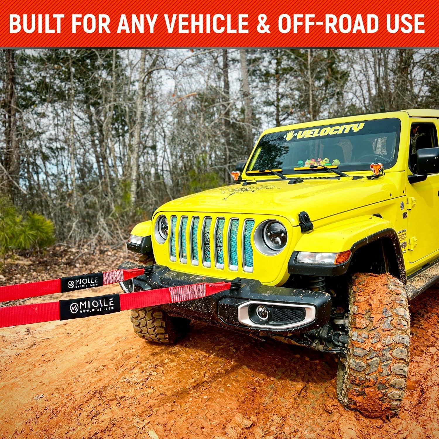 gear Tow Strap 4”X30’- 45000Lbs MBS (Lab Tested) Recovery Strap Kit Includes: Tow Rope, 2 D-Ring Shackles MBS- 62700LBS, Storage Case