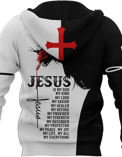 Load image into Gallery viewer, 3D Christian Jesus Hoodies for Men Women Unisex Praying Hands Sweatshirt Pullover King Printed Sweater
