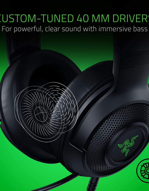 Load image into Gallery viewer, Kraken X USB Ultralight Gaming Headset: 7.1 Surround Sound - Lightweight Frame - Green Logo Lighting - Integrated Audio Controls - Bendable Cardioid Microphone - for PC - Classic Black
