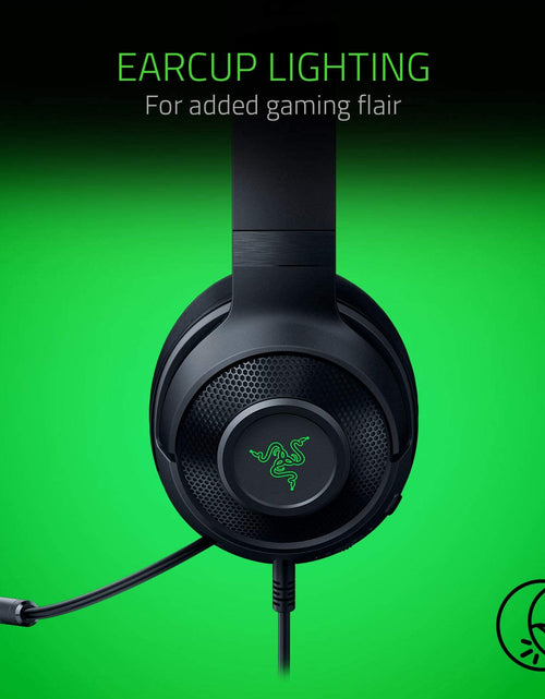 Load image into Gallery viewer, Kraken X USB Ultralight Gaming Headset: 7.1 Surround Sound - Lightweight Frame - Green Logo Lighting - Integrated Audio Controls - Bendable Cardioid Microphone - for PC - Classic Black
