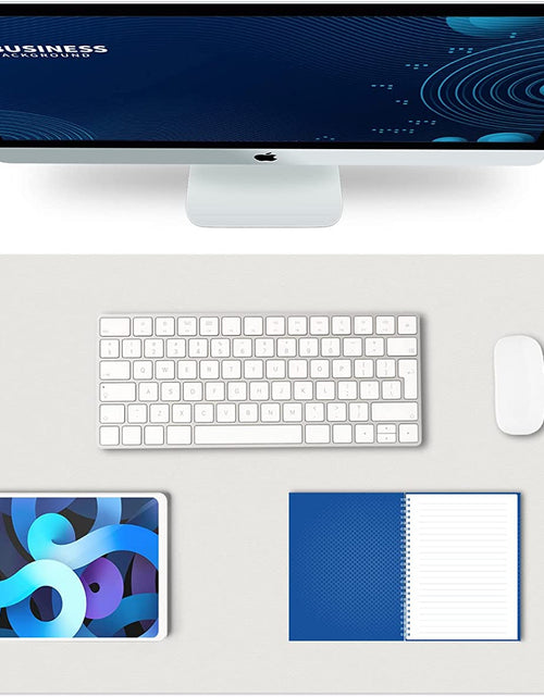 Load image into Gallery viewer, Desk Pad , Waterproof Leather Mouse Mat Forkeyboard and Mouse, Desktop Protector for Office and Home (White, 31.5" X 15.7")
