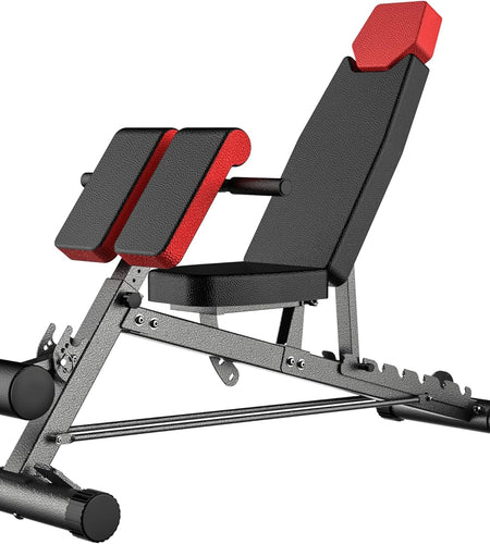 Multi-Functional FID Weight Bench for Full All-In-One Body Workout – Hyper Back Extension, Roman Chair, Adjustable Ab Sit up Bench, Incline Decline Bench, Flat Bench
