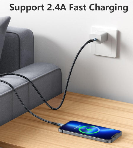 10 Ft Iphone Charger Cord Long,3Pack Certified Lightning Cable 10 Feet,Braided USB Charging Cord Compatible with for Iphone 11 / Pro Max/X/Xs Max/Xr /8 Plus/ 7 Plus/ 6S plus / 6 Plus/Ipad Mini/Air