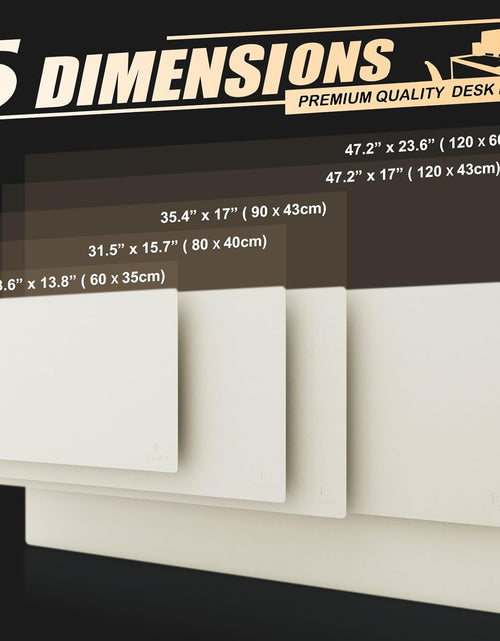 Load image into Gallery viewer, Desk Pad , Waterproof Leather Mouse Mat Forkeyboard and Mouse, Desktop Protector for Office and Home (White, 31.5" X 15.7")
