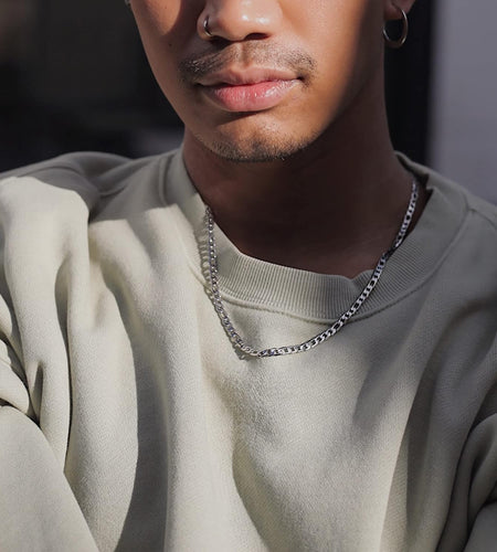 Figaro Chain Necklace Stainless Steel Real Gold Plated Chains for Men Women Jewelry