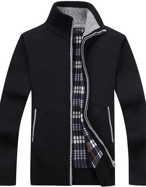 Load image into Gallery viewer, Men'S Casual Slim Full Zip Thick Knitted Cardigan Sweaters with Pockets
