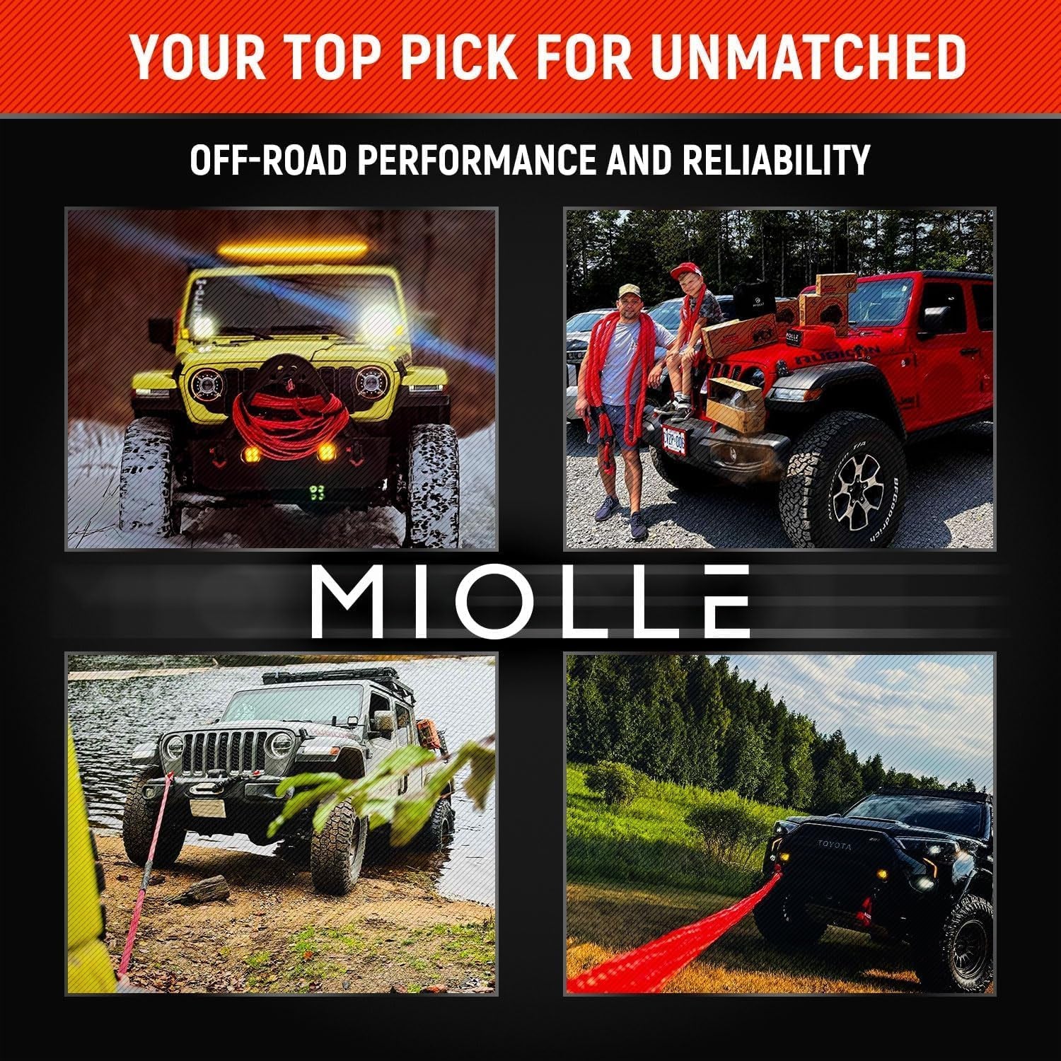 gear Tow Strap 4”X30’- 45000Lbs MBS (Lab Tested) Recovery Strap Kit Includes: Tow Rope, 2 D-Ring Shackles MBS- 62700LBS, Storage Case