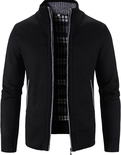 Load image into Gallery viewer, Men'S Casual Slim Full Zip Thick Knitted Cardigan Sweaters with Pockets
