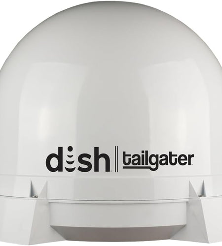 DT4450 DISH Tailgater Bundle - Portable/Roof Mountable Satellite TV Antenna and DISH Wally HD Receiver , White , Western & Eastern Arc Satellites