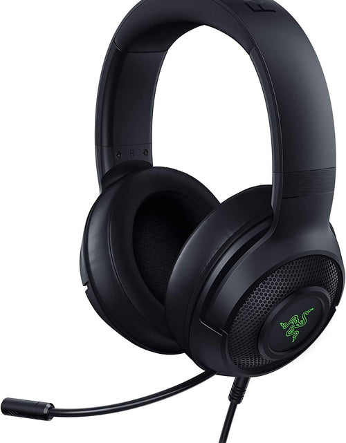 Load image into Gallery viewer, Kraken X USB Ultralight Gaming Headset: 7.1 Surround Sound - Lightweight Frame - Green Logo Lighting - Integrated Audio Controls - Bendable Cardioid Microphone - for PC - Classic Black
